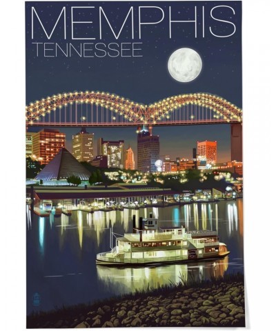 24x36 Inch Giclee Print, Memphis, Tennessee, Skyline at Night $24.50 Totes