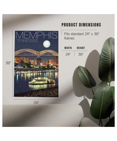 24x36 Inch Giclee Print, Memphis, Tennessee, Skyline at Night $24.50 Totes