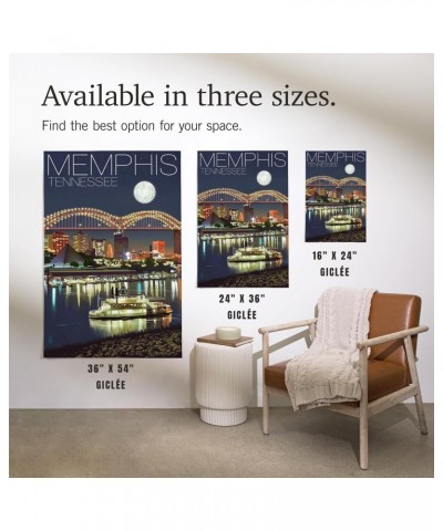 24x36 Inch Giclee Print, Memphis, Tennessee, Skyline at Night $24.50 Totes