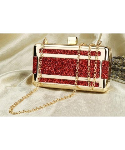 Women Clutch Evening Bags Elegant Marble Acrylic Clutch Purse Wedding Party Prom Handbag Red $22.87 Evening Bags