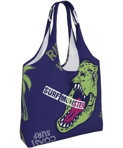 Dinosaurs Single Shoulder Commuter Canvas Tote Bags For Women And Men Dinosaurs 21 $10.33 Totes