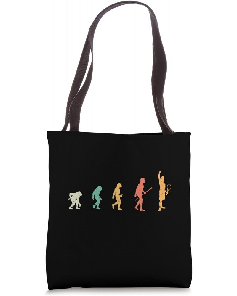 Funny Evolution of Tennis Retro Vintage Sporty Tennis Player Tote Bag $17.10 Totes