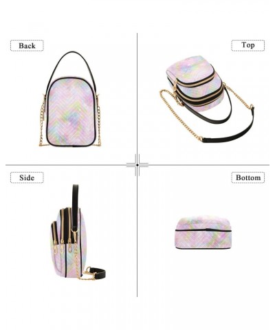 Pink Galaxy Crossbody Bag for Women Cell Phone Purse Wallet with Removable Chain Shoulder Handbag for Work Phone Passport Tra...