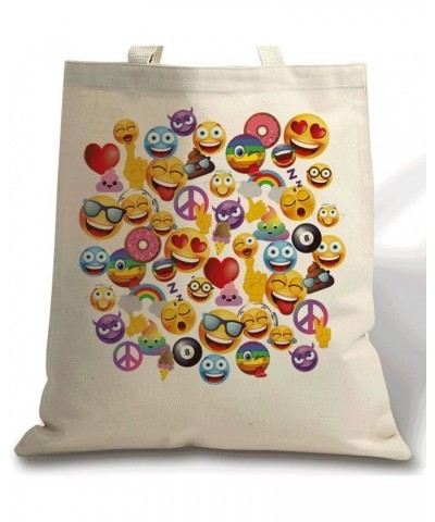 Personalized Girls Canvas Tote Emoji $12.32 Totes