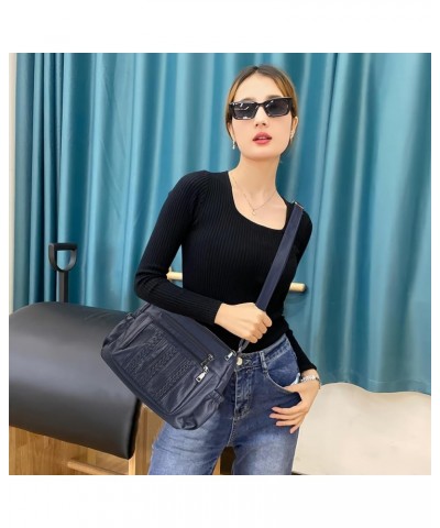 Purses for Women Pocketbooks Soft PU Leather Ladies Crossbody Purse Multi Pocket Shoulder Bag Dark Blue $17.66 Crossbody Bags