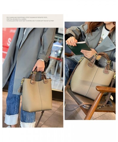 Leather Handbag for Women Hobo Purse Bucket Purse Shoulder Crossbody Bag Satchel Hobo Bag for Ladies Gray $30.79 Hobo Bags