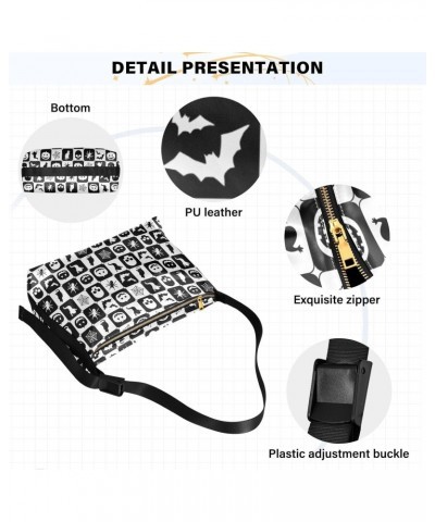 Halloween Hobo Bags for Women Handbag Shoulder Bag Purses Leather Crossbody Bag for Work Travel Gifts $15.18 Hobo Bags