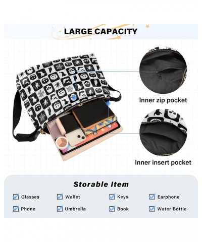 Halloween Hobo Bags for Women Handbag Shoulder Bag Purses Leather Crossbody Bag for Work Travel Gifts $15.18 Hobo Bags