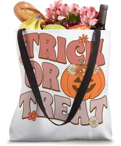 Trick or Treat Halloween Cute Spooky season Funny Fall Tote Bag $15.08 Totes