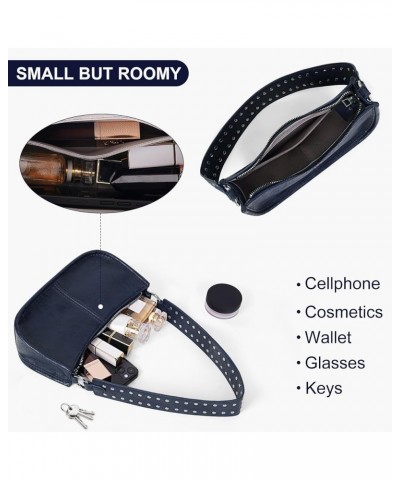 Small Shoulder Bag Y2K Purse for Women Trendy Crossbody Handbag Clutch Purse Classic Retro Satchel Bag Blue $32.31 Totes