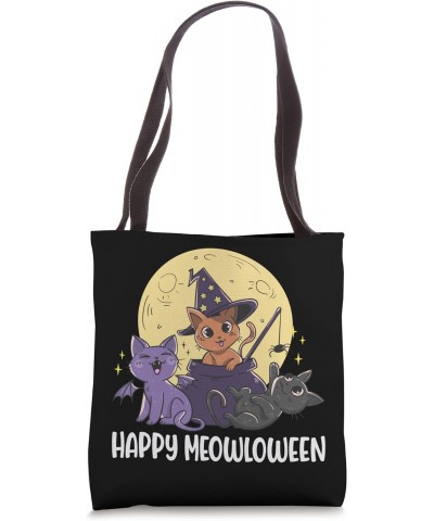 Happy Meowloween Cats Halloween Tote Bag $12.22 Totes