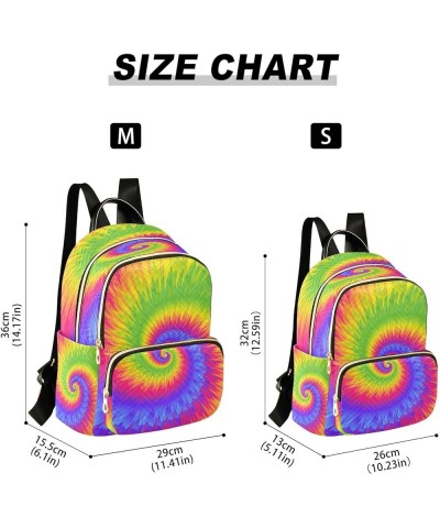 Backpack Purse for Women Tie Dye Iridescence Magnificent, Mini Fashion Backpack Colorful Rainbow Lightweight Casual Daypack S...