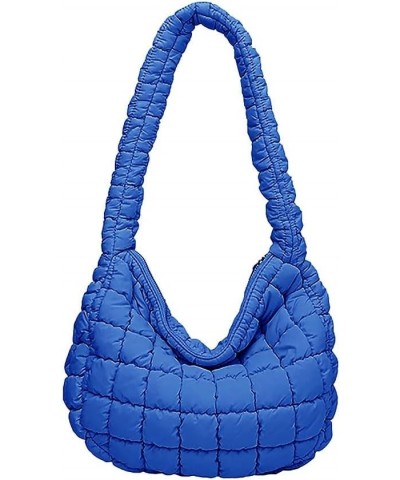 Quilted Tote Bag for Women Puffer Bag, Lightweight Padding Shoulder Bag Puffy Tote Bag Quilted Crossbody Handbag Dark Blue $1...