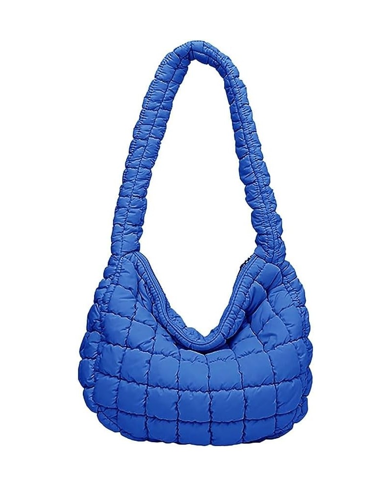 Quilted Tote Bag for Women Puffer Bag, Lightweight Padding Shoulder Bag Puffy Tote Bag Quilted Crossbody Handbag Dark Blue $1...