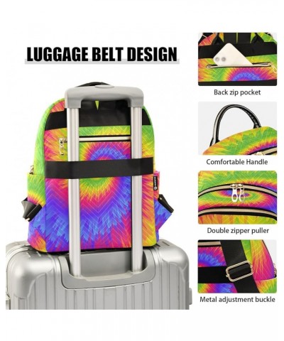 Backpack Purse for Women Tie Dye Iridescence Magnificent, Mini Fashion Backpack Colorful Rainbow Lightweight Casual Daypack S...