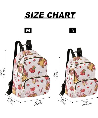 White Rabbits and Daisies Ladies Backpack Quilted Cute Backpacks for Travel Mini Backpack for Women Valentine's Day Gnomes Lo...