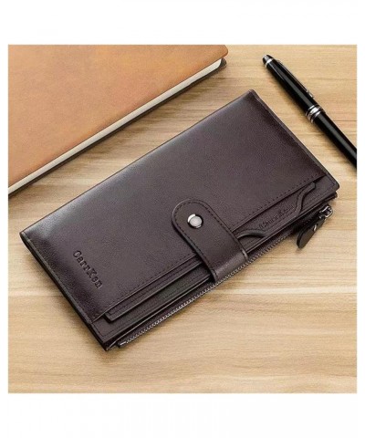 Zipper Wallet Korean Retro Multifunction Long Wallet Multi-Card Position Buckle Card Holder (Color : Brown) Black $34.69 Wallets