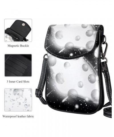 Crossbody Bag for Women, Purse, Messenger Bag, Shoulder Bag, Space and Golf Ball $10.92 Shoulder Bags