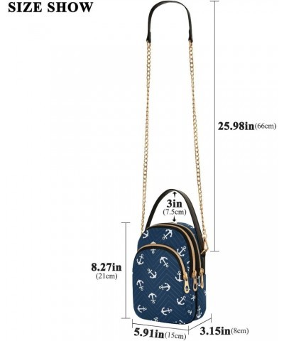 Anchors Crossbody Bags for Women Hand Bag Small Sling Shoulder Travel Bag Mini Wallet Phone Purse $9.66 Crossbody Bags