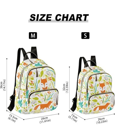 Mini Backpack Purse for Women Lightweight Girls Small Size Orange Foxes School Teens College Traveling Medium $15.84 Backpacks