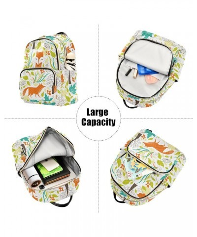 Mini Backpack Purse for Women Lightweight Girls Small Size Orange Foxes School Teens College Traveling Medium $15.84 Backpacks