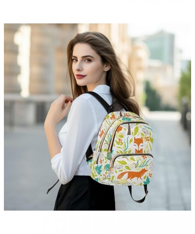 Mini Backpack Purse for Women Lightweight Girls Small Size Orange Foxes School Teens College Traveling Medium $15.84 Backpacks