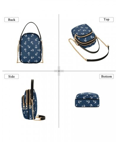 Anchors Crossbody Bags for Women Hand Bag Small Sling Shoulder Travel Bag Mini Wallet Phone Purse $9.66 Crossbody Bags