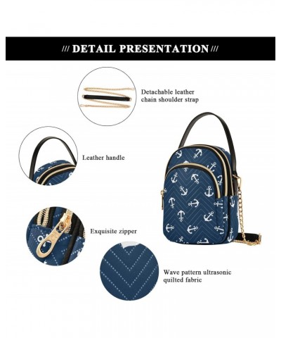 Anchors Crossbody Bags for Women Hand Bag Small Sling Shoulder Travel Bag Mini Wallet Phone Purse $9.66 Crossbody Bags