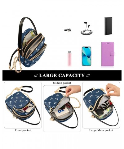 Anchors Crossbody Bags for Women Hand Bag Small Sling Shoulder Travel Bag Mini Wallet Phone Purse $9.66 Crossbody Bags