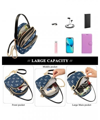 Anchors Crossbody Bags for Women Hand Bag Small Sling Shoulder Travel Bag Mini Wallet Phone Purse $9.66 Crossbody Bags