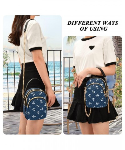 Anchors Crossbody Bags for Women Hand Bag Small Sling Shoulder Travel Bag Mini Wallet Phone Purse $9.66 Crossbody Bags