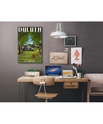 Duluth, Georgia, Peach Orchard with Truck, (24x36 Wrapped Canvas, Wall Decor, Artwork) 16x24 Stretched Canvas $50.40 Totes