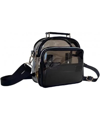 Women Clear Small Shoulder Bag PVC Casual Crossbody Bag Concert Bag Small Messenger Bag Purse (Black,Small) Blackf Small $12....