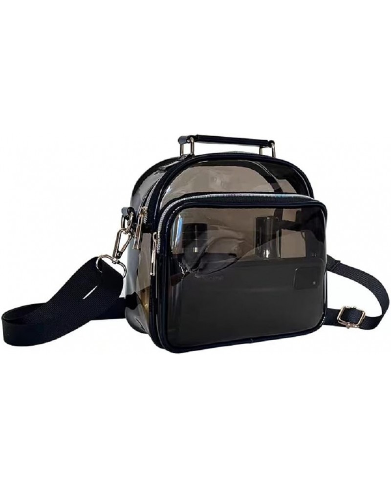 Women Clear Small Shoulder Bag PVC Casual Crossbody Bag Concert Bag Small Messenger Bag Purse (Black,Small) Blackf Small $12....