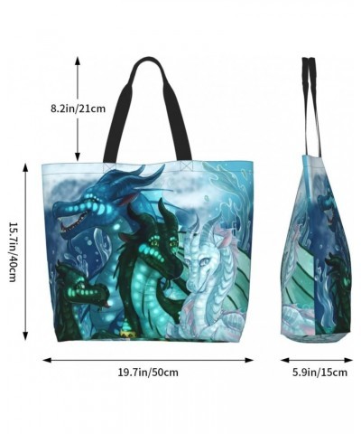 Fashionable Dragon Tote Bag,Daily Shoulder Bag, Suitable For Shopping And Gym Travel $13.63 Totes