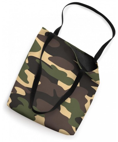 Camouflage Green Brown Camo Military Army Pattern Design Tote Bag $9.35 Totes