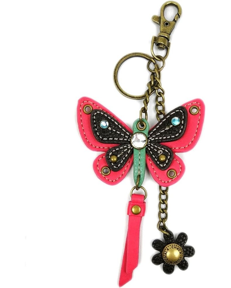 Chala Handbags Collection - Gift For Butterfly Lovers Pink Butterfly Key Fob $21.81 Crossbody Bags