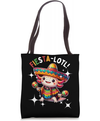 Fiesta-Lotl Funny Axolotl Cinco De Mayo Festive Mood Tote Bag $12.00 Totes