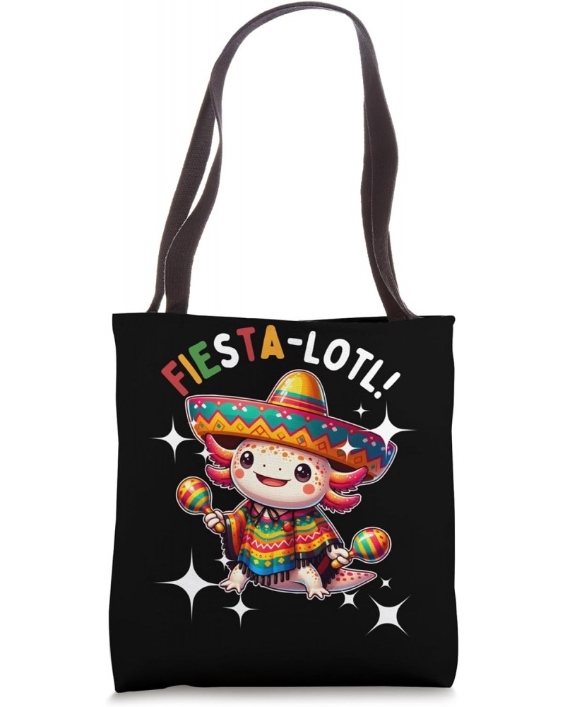 Fiesta-Lotl Funny Axolotl Cinco De Mayo Festive Mood Tote Bag $12.00 Totes