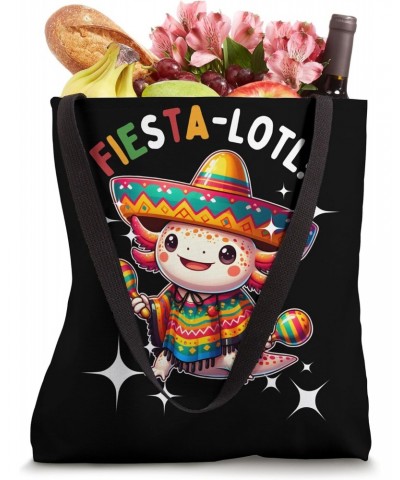 Fiesta-Lotl Funny Axolotl Cinco De Mayo Festive Mood Tote Bag $12.00 Totes