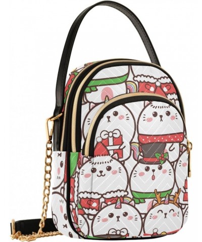 Christmas Cat Cartoons Crossbody Bags for Women Small Purse Chain Shoulder Bag Hand Bag for Work Gifts Travel $10.66 Shoulder...