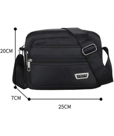 Hsakess Top Handle Satchel Bag for Women Men Durable Portable Crossbody Purse Casual Travel Shoulder Handbag Black (Four Zipp...