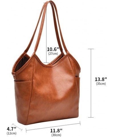 Women Vintage Tote Bags Casual Hobo Bag Purse for Women Travel Shoulder Bags Handbags Soft Tote Shoulder Bag Shopping Brown $...