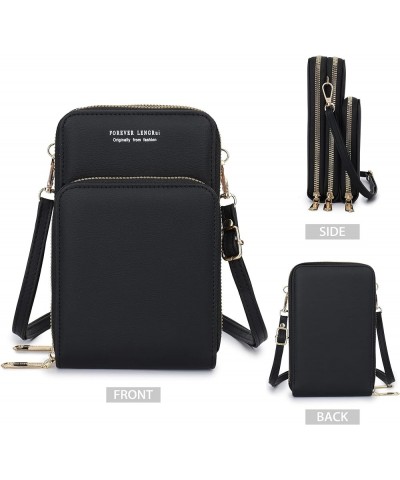 Small Cell Phone Crossbody Bags For Women, Mini Over Shoulder Purse with Credit Card Slots Crossbody Purse For Women Black02 ...