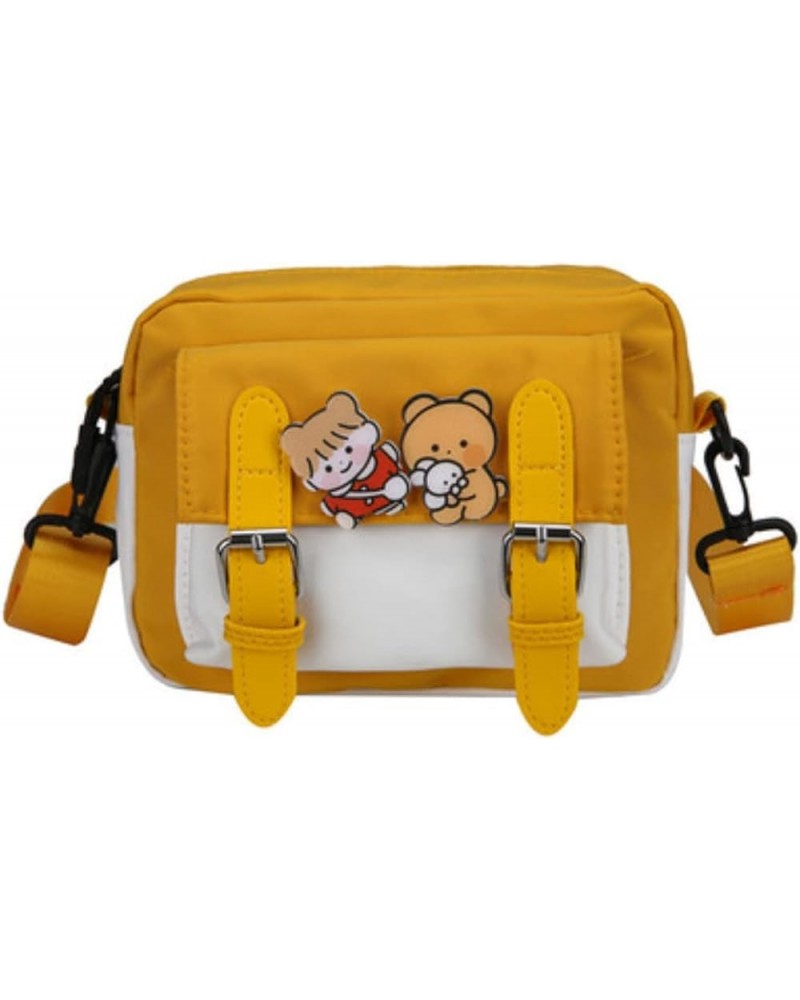 Cute Messenger Bag for School Kawaii Purse Crossbody Purse for Women Kawaii Crossbody Bag (Black) Yellow $11.72 Crossbody Bags