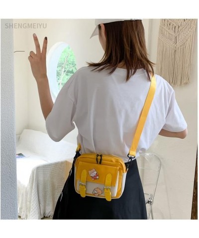 Cute Messenger Bag for School Kawaii Purse Crossbody Purse for Women Kawaii Crossbody Bag (Black) Yellow $11.72 Crossbody Bags