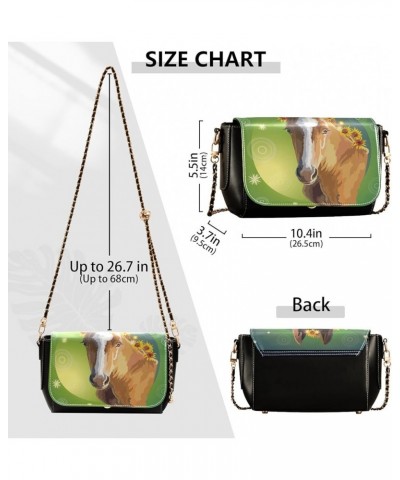 Crossbody Bags for Women Trendy Women's Black Shoulder Bag Small PU Leather Flap Cross Body Bag Handbags Pattern8 $17.62 Cros...