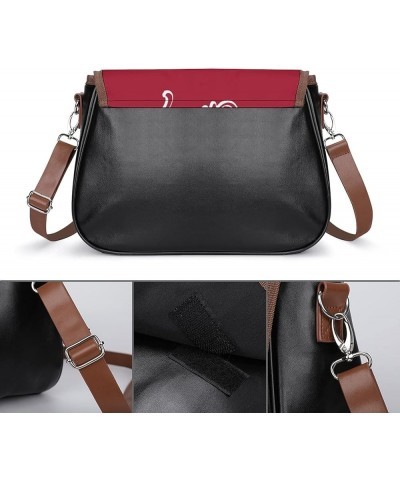 Leather Hobo Bags Women's Crossbody Shoulder Bag Classic City Top Handle Satchels Christmas Dog Red Color6 $24.50 Hobo Bags