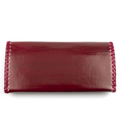 Women's Floral Embossed Vegan Leather Wallet in Burgundy $12.41 Wallets