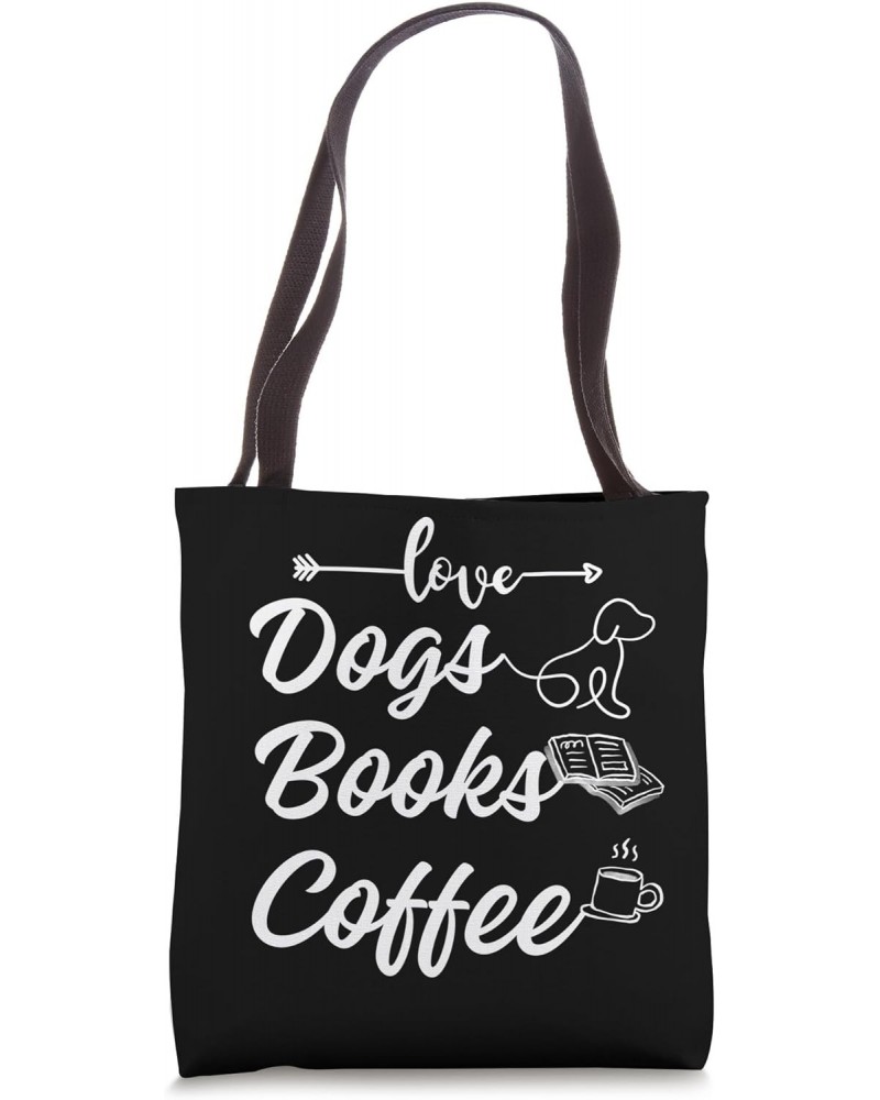 Books Coffee, Amo Perros Libros y Café Tote Bag $10.81 Totes